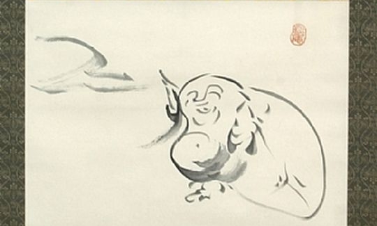 Awakawa Yasuichi, Hotei with his Bag of Treasures