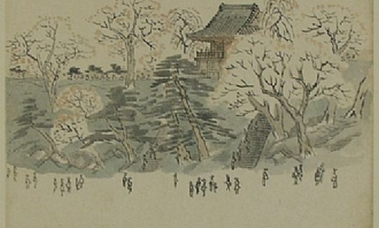 Ando Hiroshige, Viewing the carry blossom a