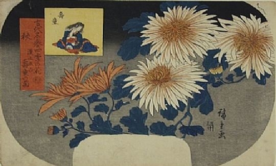 Ando Hiroshige, Autumn: Chrysanthemums, from the