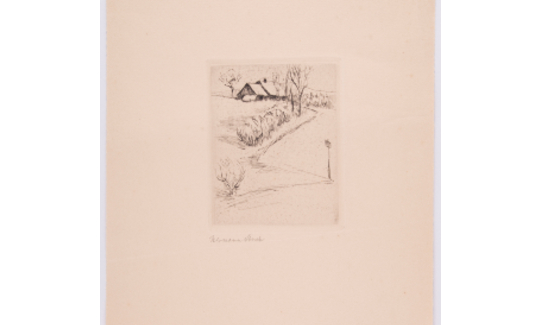 נוף חורפיתחריט יבשאוסף