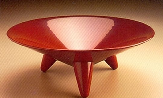 Fruit bowl, 1988, Wajima-nori lacquer wood