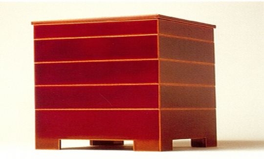 Tiered Boxes, 1996, Shunkei-nori lacquered wood