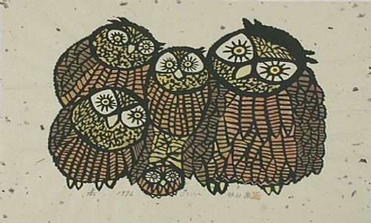 Akiyama Iwao, The Family, 1996, woodblock colou
