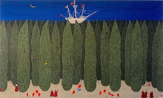 Shigeru Matsuzaki, Maiden Voyage I, 1994, ink and