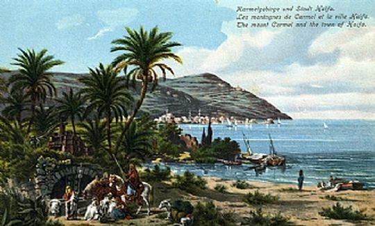 אמן לא ידוע, הר הכרמל והעיר