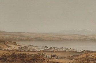 Views of Tiberias and the Sea of Galilee in prints