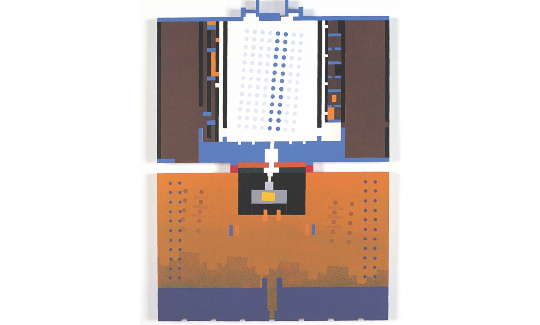 Nile Model I, 1985-88Acrylic on plywoodCourtesy of