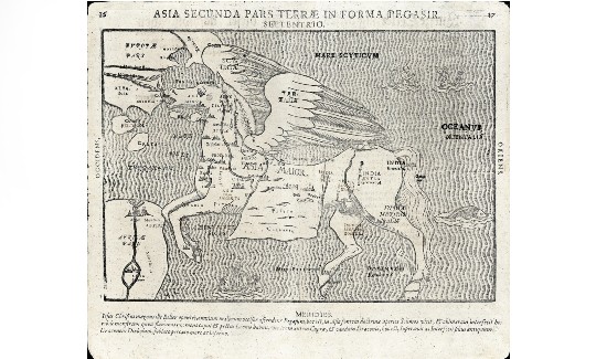 Heinrich Bünting (1545-1606), Map of Asia in the