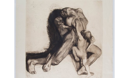 Käthe Kollwitz Woman and Death (Self-Portrai