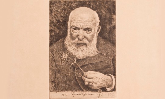 Hans Thoma Self-Portrait with Flower, 1909Credit: